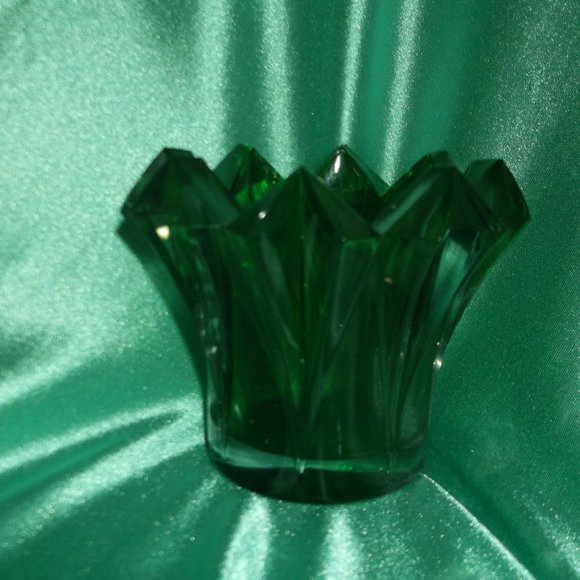 None Accents Vintage Heavy Glass Candle Holder Poshmark